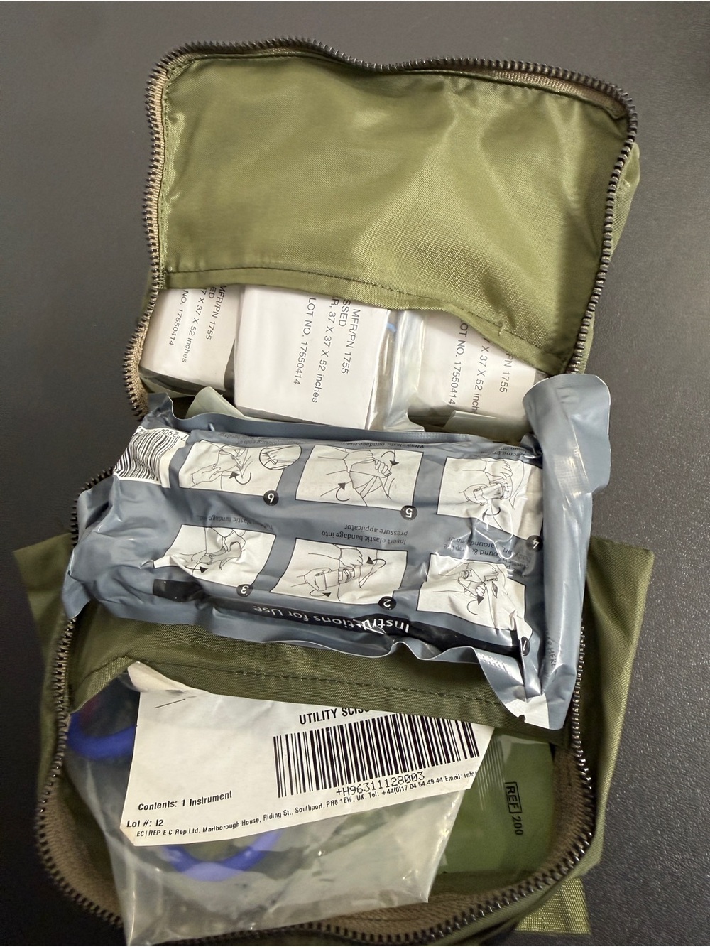 U.S. Military General Purpose First Aid Kit (NSN 6545-00-919-6650). - Picture 4 of 4